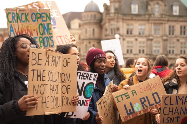 Young activists take part in climate change rallies