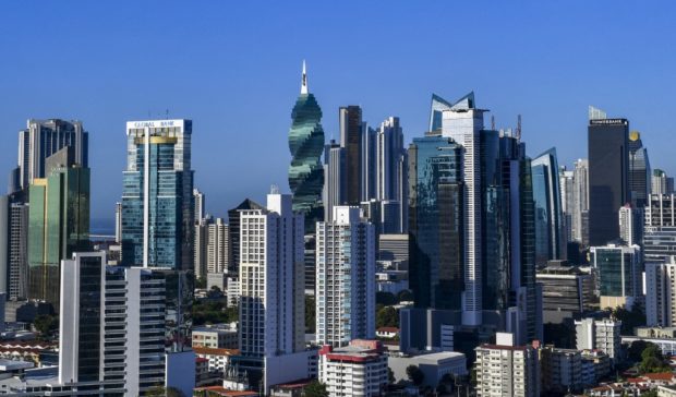 (FILES) This file photo taken on April 25, 2019 shows an aerial view of the financial centre of Panama City. - More than a dozen heads of state and government have amassed millions in secret offshore assets, according to an investigation published on October 3, 2021 by the International Consortium of Investigative Journalists (ICIJ). The so-called "Pandora Papers" investigation is based on the leak of some 11.9 million documents drawn from 14 financial services companies in countries including the British Virgin Islands, Panama, Belize, Cyprus, the United Arab Emirates, Singapore and Switzerland. Panama fears the new publication could again taint its reputation, which was seriously damaged by the "Panama Papers" scandal, according to a government letter released by local media. (Photo by Luis ACOSTA / AFP)