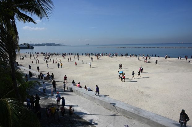 The Manila Bay's dolomite beach will remain closed to public for now as the Department of Environment and Natural Resources (DENR) continues to finish the rehabilitation project in the area.