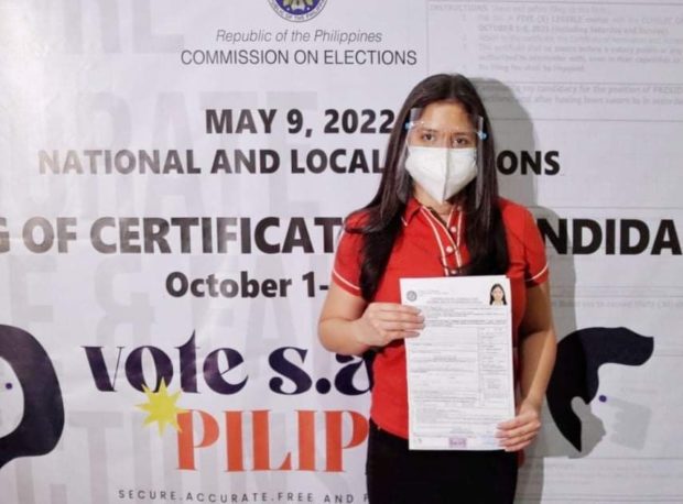 House Deputy Speaker Camille Villar formalized Tuesday her reelection bid as representative of the lone district of Las Piñas City.