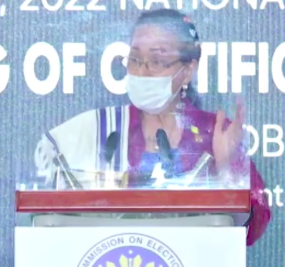 Ma. Antonia Aquino files her COC for president in the 2022 elections.
