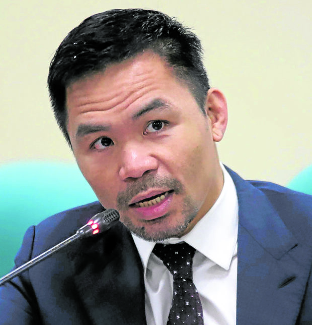 Presidential aspirant Senator Manny Pacquiao on Wednesday criticized the conflicting statements coming from government officials over the policy of the mandatory use of face shields.