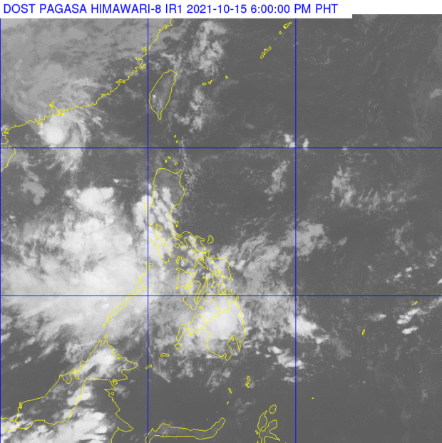 Pagasa weather satellite image as of 6PM, Oct 15, 2021