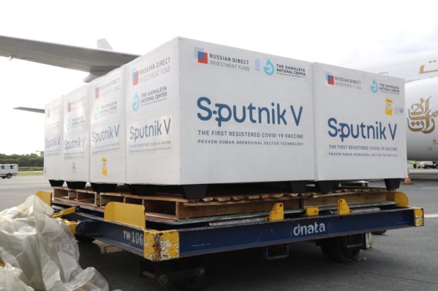 Some 2.8 million doses of Russia’s Sputnik V COVID-19 vaccine were delivered to the Philippines on Monday night