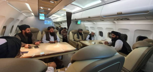 taliban delegates plane