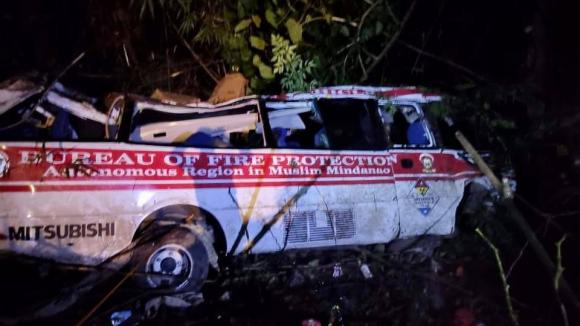 The ill-fated vehicle after falling off a cliff Tuesday night in Alamada, Cotabato