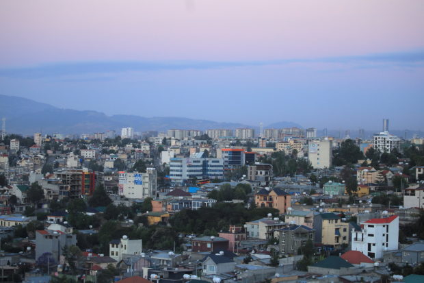 FILE PHOTO: A general view of the skyline of Addis Ababa, Ethiopia November 3, 2021. REUTERS/Tiksa Negeri