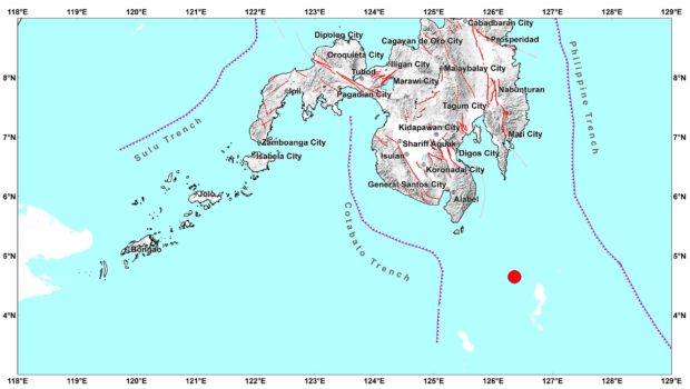 Magnitude 5.4 earthquake strikes Balut Island in Davao Occidental