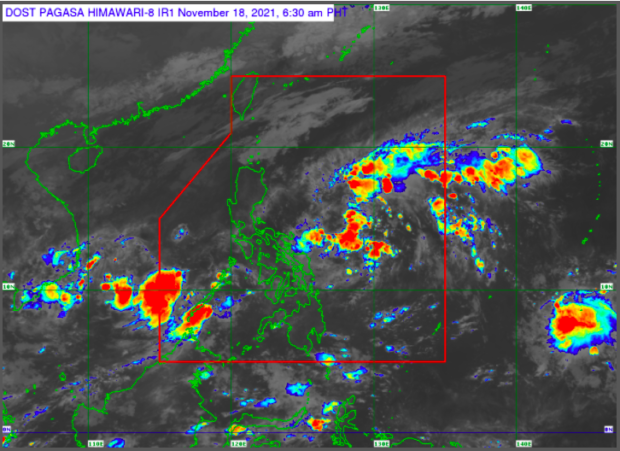 LPA east of Borongan City to bring rain over eastern parts of Visayas, Luzon