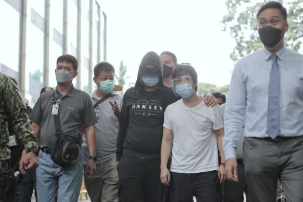 Pharmally Pharmaceutical Corporation executives Linconn Ong and Mohit Dargani are detained in the Pasay City Jail following their transfer from the Senate's custody Monday afternoon, November 29, 2021. (Joseph Vidal/Senate PRIB)