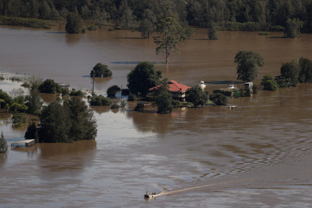 Australia swollen river