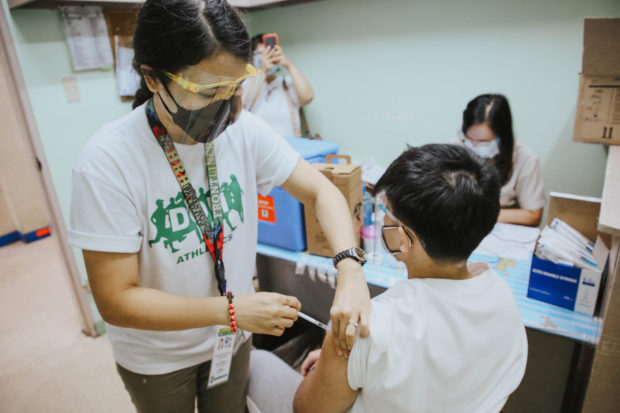 Kids’ vaccination in Olongapo. STORY: DOH: Still no basis to allow boosters for kids ages 5 to 11