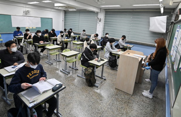 South Korea college entrance exams