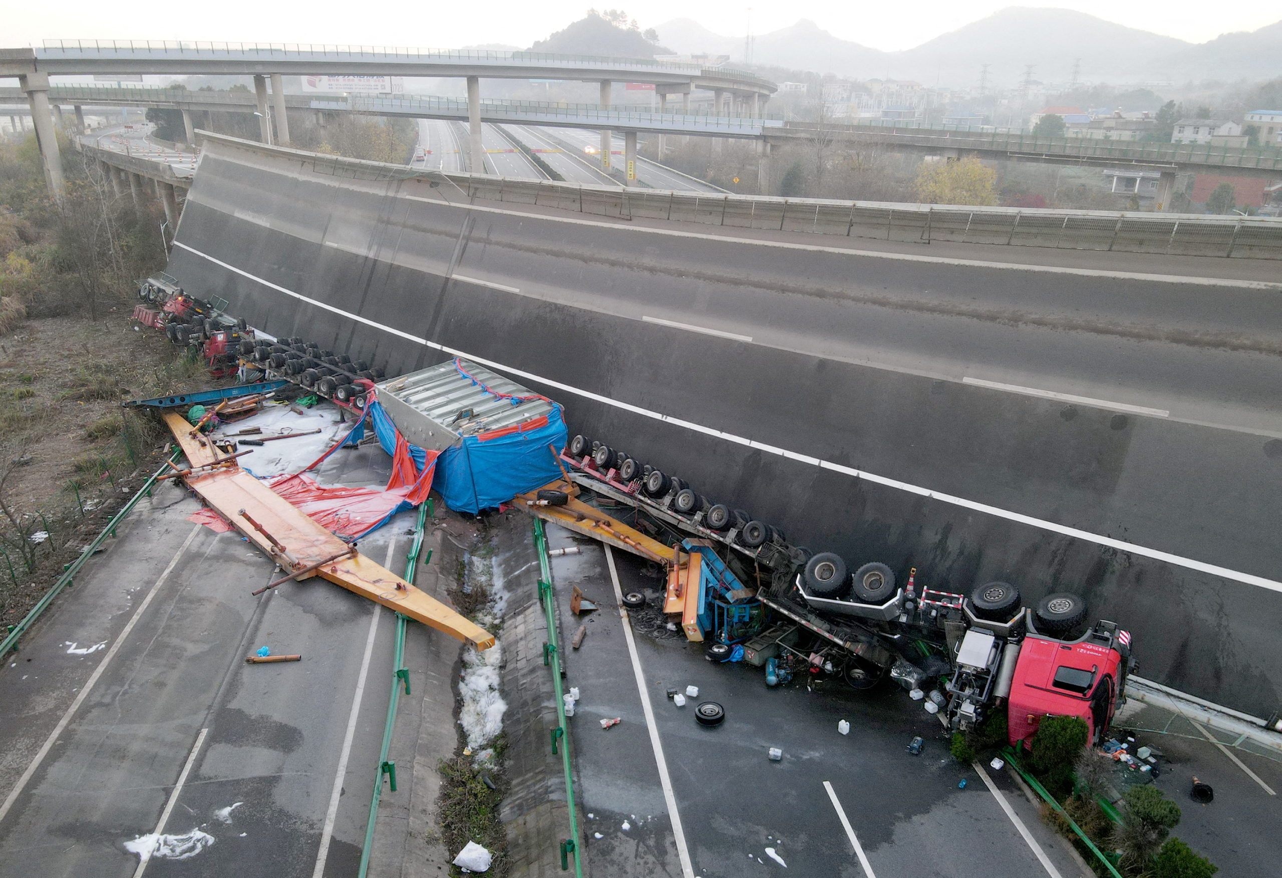China expressway collapse