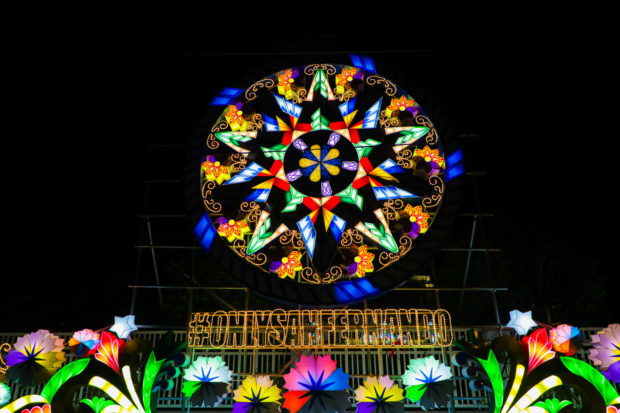The big Christmas lantern displayed in front of the Pampanga capital’s city hall
