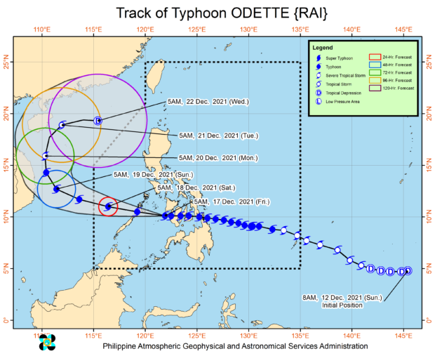 Typhoon Odette crosses Sulu Sea, to make landfall in Palawan