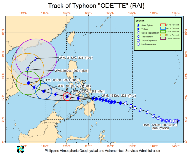 'Odette' makes 3rd landfall in Liloan; keeps strength as it crosses Southern Leyte