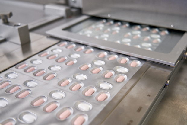 FILE PHOTO: Paxlovid, a Pfizer's coronavirus disease (COVID-19) pill, is seen manufactured in Ascoli, Italy, in this undated handout photo obtained by Reuters on November 16, 2021. Pfizer/Handout via REUTERS