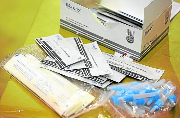 Antigen testing kits from the DOH