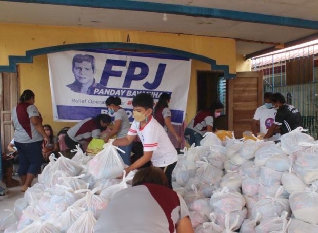 Poe sends aid to poor families, students affected by COVID-19 pandemic