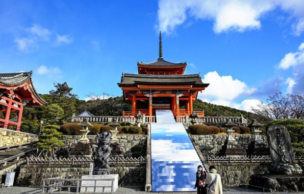 Art installation gives new perspective to old Kyoto temple