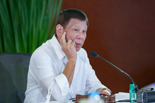 President Rodrigo Duterte. STORY: Duterte says Muslim appointments helped achieve Mindanao peace