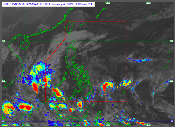 Pagasa weather satellite as of 7AM, January 4, 2022