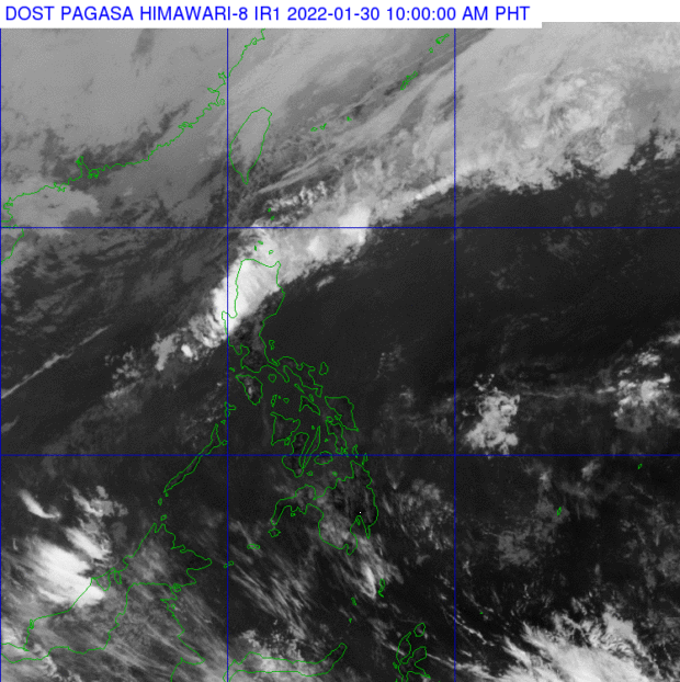 Pagasa weather satellite image as of 10AM