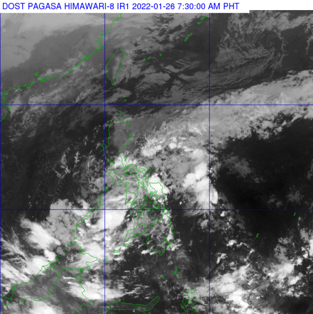 Pagasa weather satellite image as of 7:30 AM.