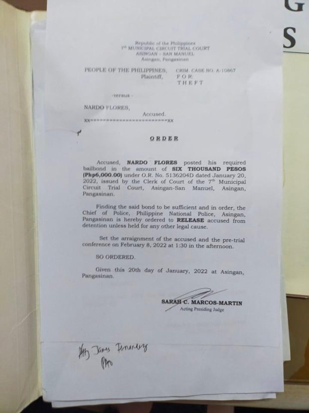 Municipal court in Pangasinan sets arraignment for 'Lolo Narding'