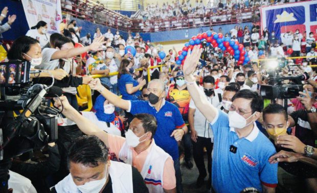 Senator Panfilo Lacson joins a political rally in Panabo City, Davao del Norte. Image from Team Lacson-Sotto
