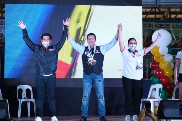 Pinuno Partylist first and third nominees and Senator Lito Lapid launch the party’s Congressional campaign in San Jose Del Monte, Bulacan on February 8. 