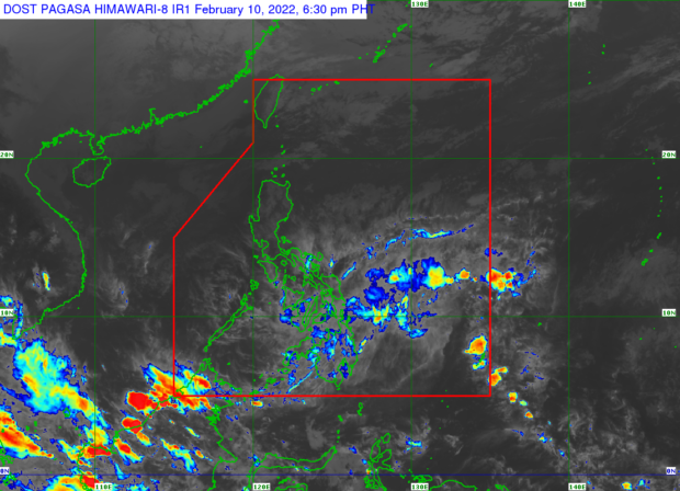 Pagasa weather satellite image as of 6PM
