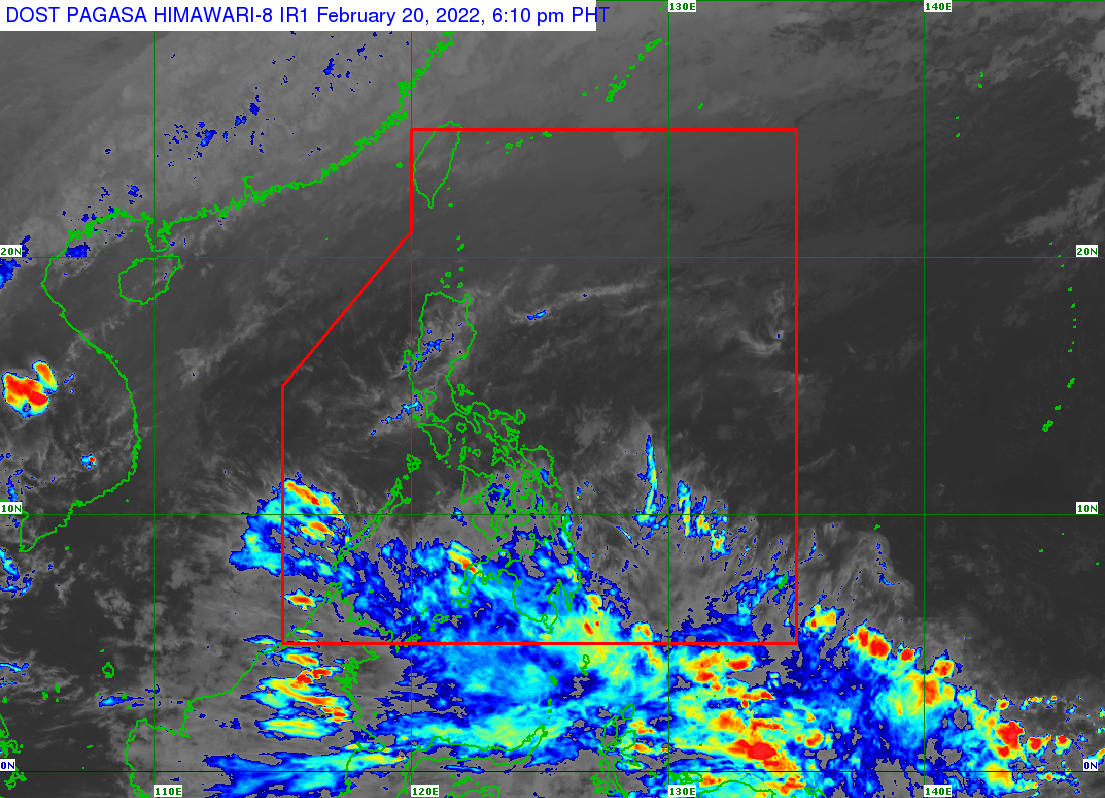 cloudy skies with rain are forecast over parts of Northern and Central Luzon, together with Southern Mindanao on Monday, said the Philippine Atmospheric, Geophysical and Astronomical Services Administration (Pagasa).