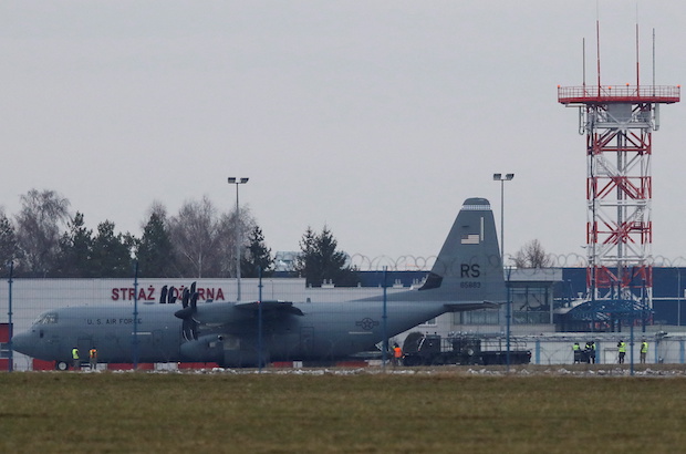 Photo for story: First US reinforcement troops arrive in Poland, more expected