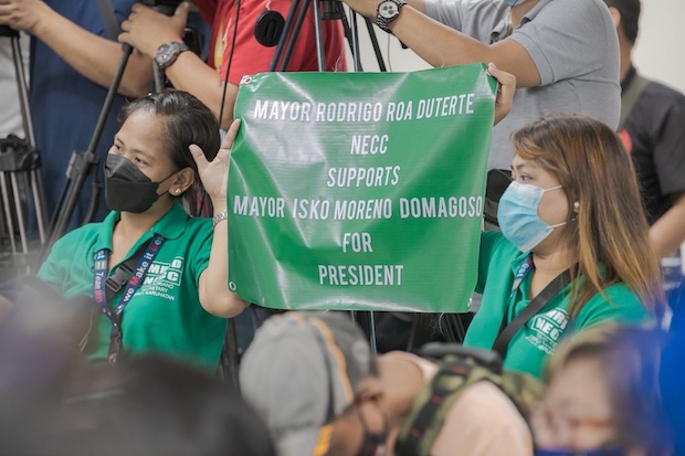 Members of MRRD-NECC, for story: Duterte volunteer group endorses Isko Moreno for president