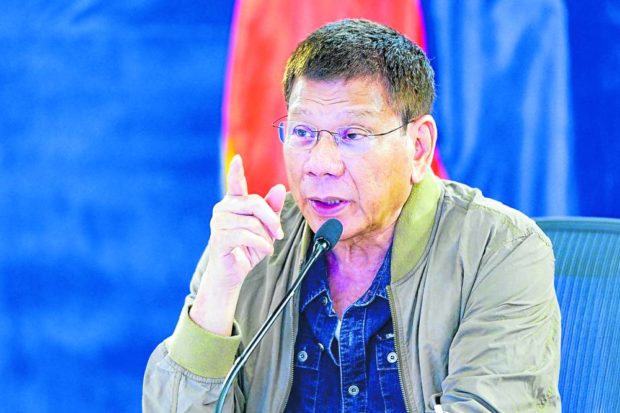 President Rodrigo Duterte. STORY: Duterte appeals for urgent action on water issues