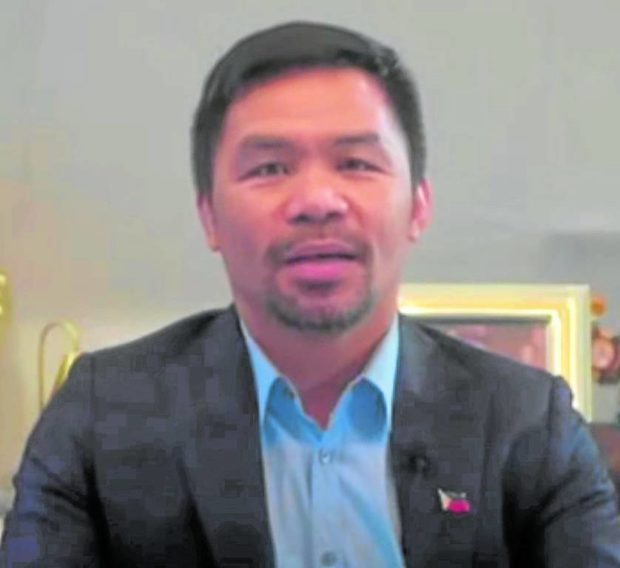 Sen. Manny Pacquiao. STORY: Pacquiao: Use P33-B aid to buy rice