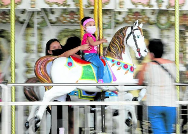 carousel, children, day out