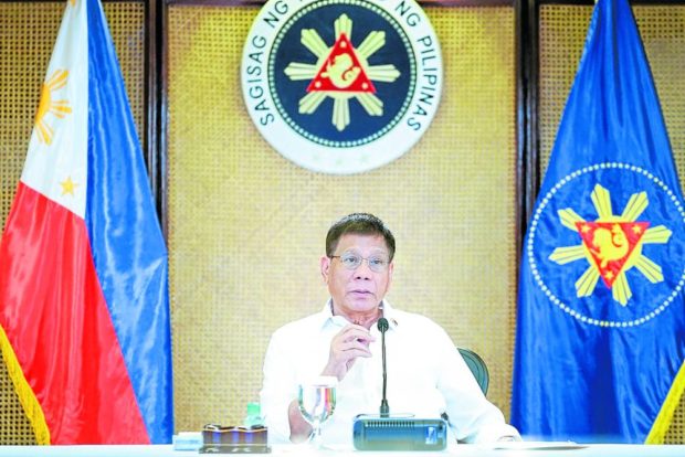 President Rodrigo Duterte on Monday said he is not supporting any candidate in the May 9 elections except for his daughter Davao City mayor Sara Duterte-Carpio, who is vying for the vice presidency.