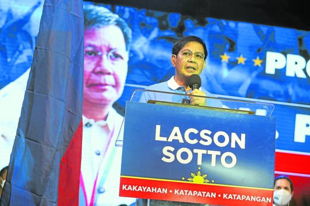 Photo of Sen. Panfilo Lacson for story: Lacson scores thieves in government over lack of jobs, investors