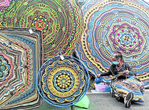 Photo of Mandalas on Sesson Road in Baguio for story: Session Road’s giant mandalas a head-turner, but they cost a fortune