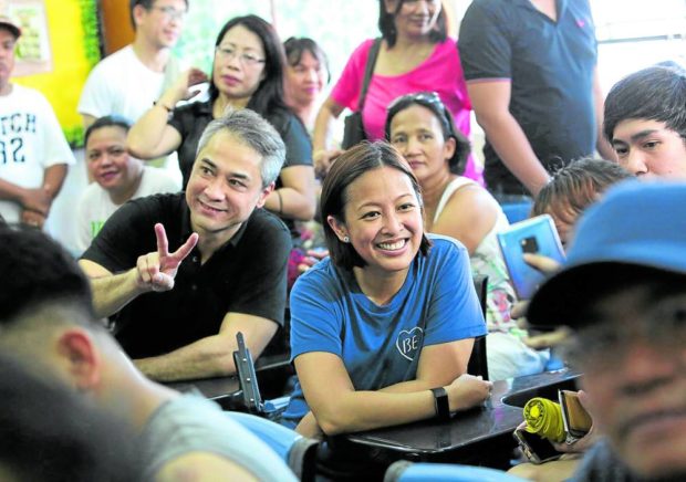Makati Mayor Abby Binay with her husband Makati Rep. Luis Campos 