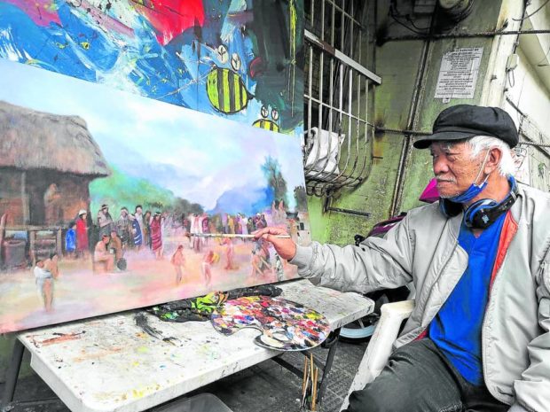 Baguio-based artist Roland Bay-an, for story: Ibaloy keep history, heritage alive