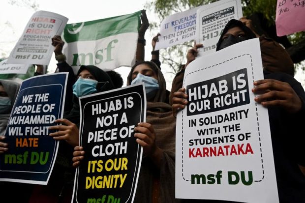 Tension grips India's Karnataka state as students clash over headscarf ban