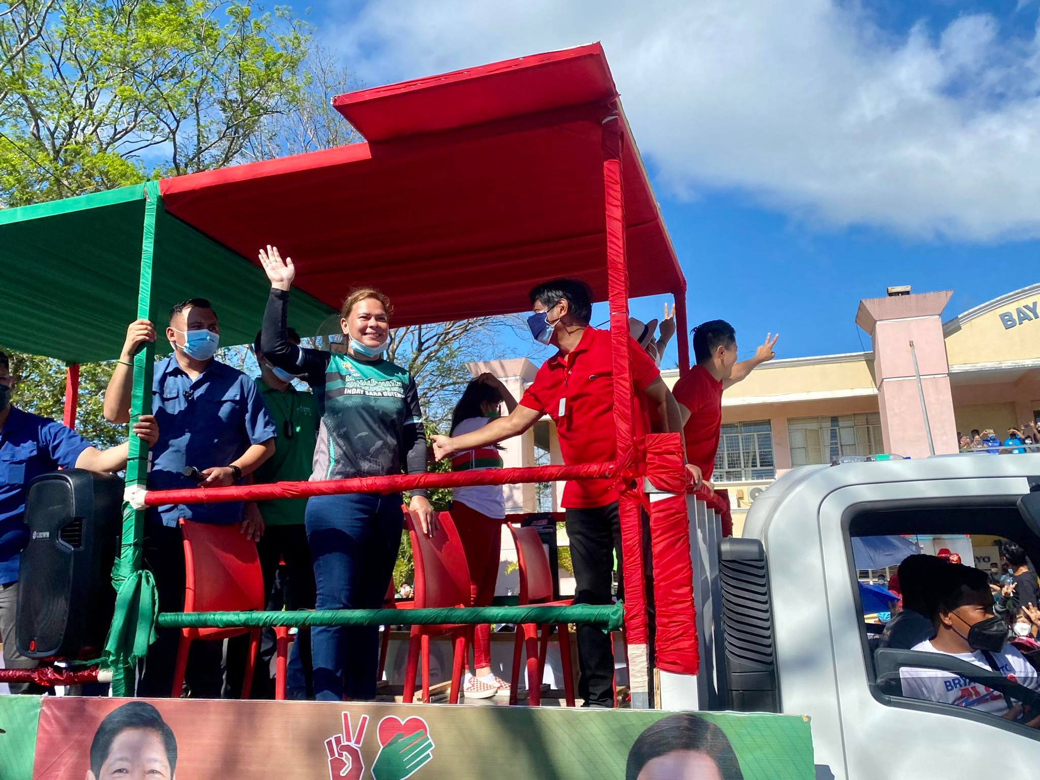 After visiting Ilocos Norte on Wednesday, the tandem of presidential aspirant Ferdinand "Bongbong: Marcos Jr. and his running mate, Sara Duterte-Carpio, continued their campaign sortie in nearby Ilocos Sur province on Thursday.