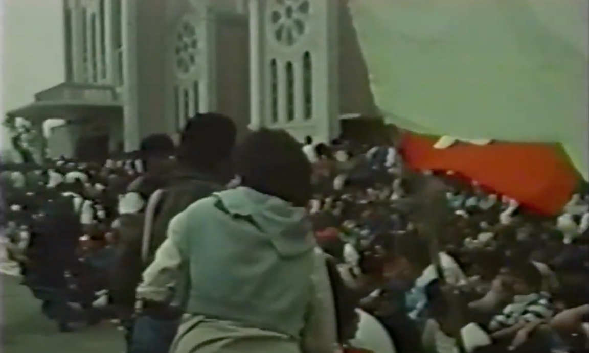 Baguio Cathedral grounds during the 1986 People Power Revolution