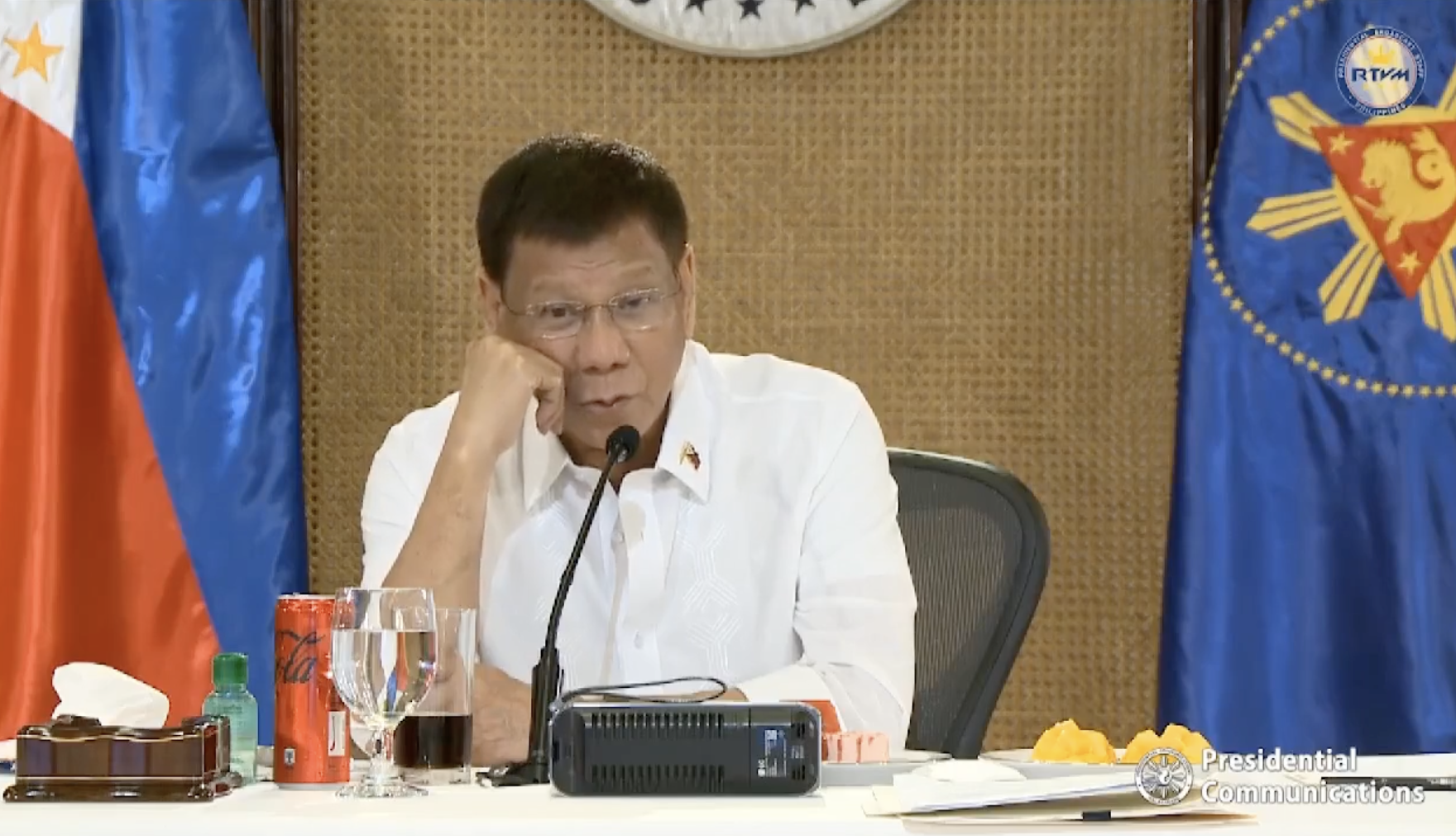 President Rodrigo Duterte. Screenshot from PCOO video