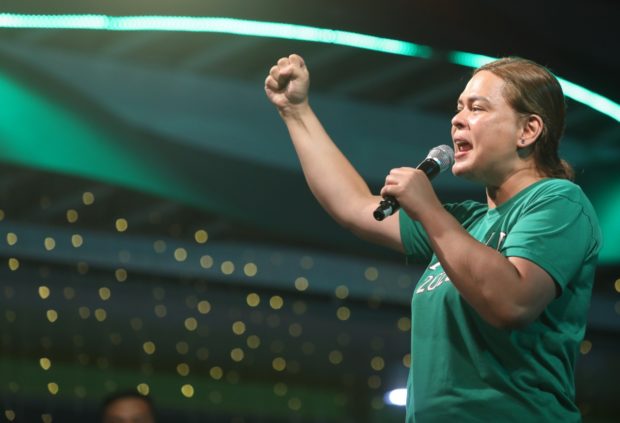 Sara Duterte STORY: VP Duterte trade verbal punches with poll campaign rival Bello