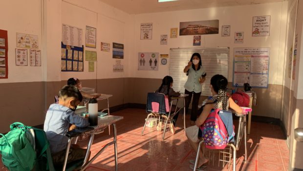 The Academica De Meridien in San Antonio town, Zambales province is among the schools in Central Luzon that resumed limited in-person classes since November last year. (Photo by Joanna Rose Aglibot)